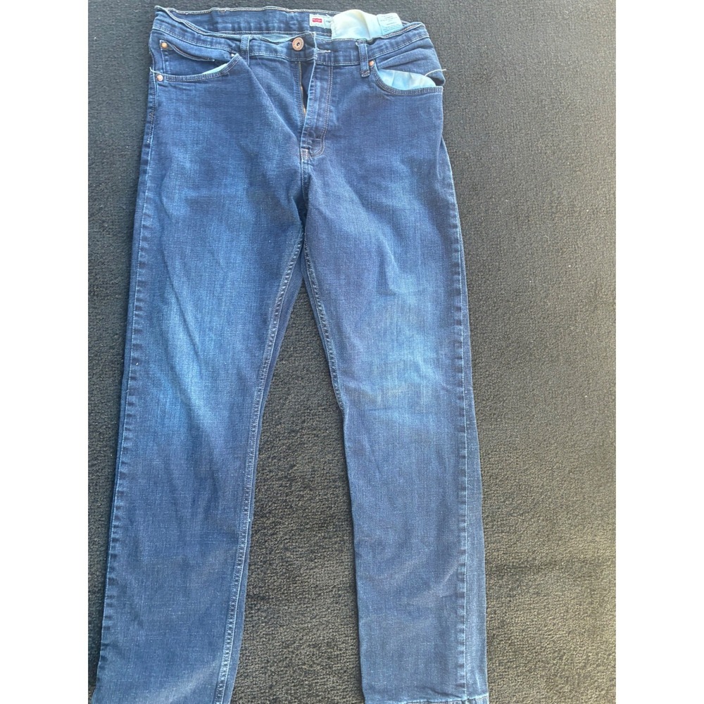 Wrangler Premium Quality Straight Fit Jeans Mens 34x34 Blue Denim 112359296